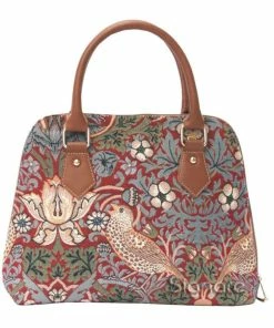 Tapestry Bags William Morris Strawberry Thief Handbag Rood