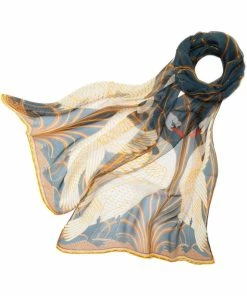Tapestry Bags Crane Swan Genuine Silk Scarf