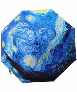 Tapestry Bags Van Gogh Starring Night Compact Umbrella