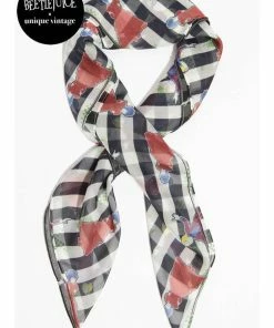 Unique Vintage X Beetlejuice Lydia Hair Scarf Black White