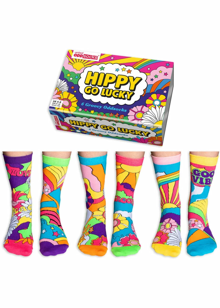United Odd Socks 6 Ladies Socks Hippy Go Lucky 1 United Odd Socks 6 Ladies Socks Hippy Go Lucky