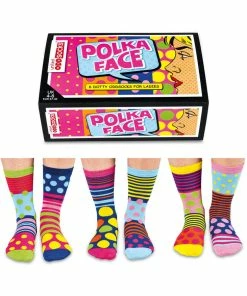 United Odd Socks 6 Ladies Socks Polka Face