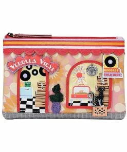 Vendula London Vinyl Zipper Coin Purse Wallet Multi